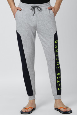 PETER ENGLAND Colorblock Men Grey Track Pants