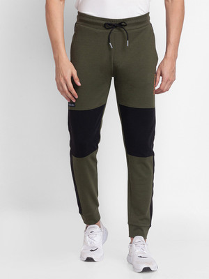 Spykar Printed Men Green Track Pants