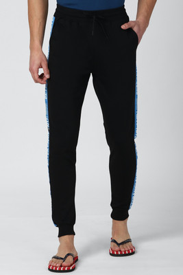 PETER ENGLAND Solid Men Black Track Pants