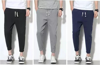 SG Simla Garments Solid Men Blue, Black, Grey Track Pants