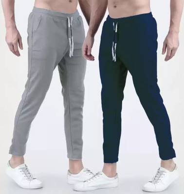 SG Simla Garments Solid Men Blue, Grey Track Pants