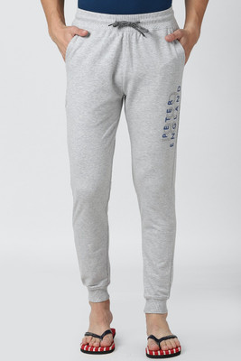 PETER ENGLAND Printed Men Grey Track Pants