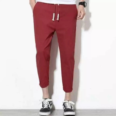 SG Simla Garments Solid Men Maroon Track Pants