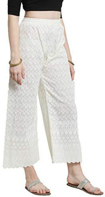 City Fashion Regular Fit Women White Trousers
