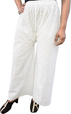 City Fashion Regular Fit Women White Trousers