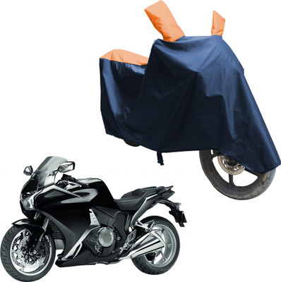 SS FOR YOUR SMART NEEDS Two Wheeler Cover for Honda(VFR 1200F, Blue, Orange)