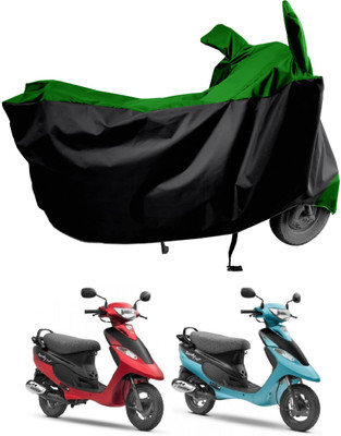 Amexride Two Wheeler Cover for TVS(Pep Plus, Green)