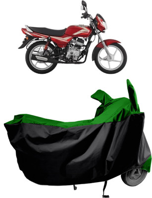 Amexride Two Wheeler Cover for Bajaj(CT100, Green, Black)