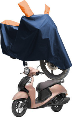 SS FOR YOUR SMART NEEDS Two Wheeler Cover for Yamaha(Fascino 125 FI, Blue, Orange)