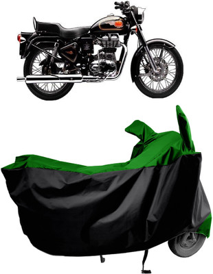 Amexride Two Wheeler Cover for Royal Enfield(Bullet 350 Twinspark, Green)