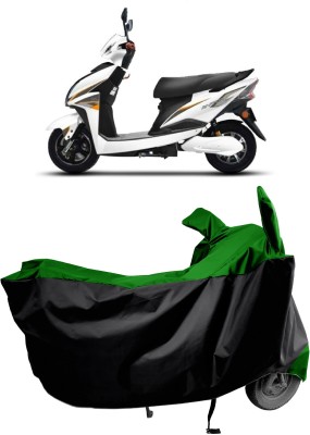 Amexride Two Wheeler Cover for Techo Electra(Raptor, Green)