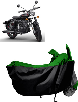 Amexride Two Wheeler Cover for Royal Enfield(350 BS6, Green)