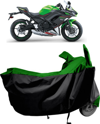 Amexride Two Wheeler Cover for Kawasaki(Ninja 650 bs6, Green)