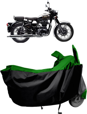 Amexride Two Wheeler Cover for Royal Enfield(Classic Chrome, Green)