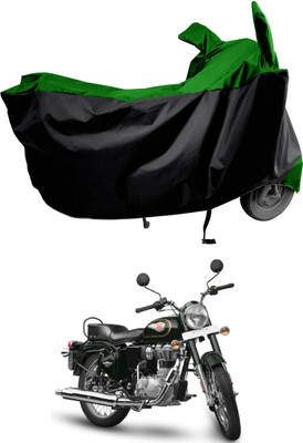 Amexride Two Wheeler Cover for Royal Enfield(Standardv BS6, Green)