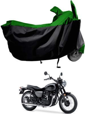 Amexride Two Wheeler Cover for Kawasaki(W800, Green, Black)