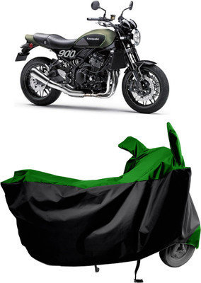 Amexride Two Wheeler Cover for Kawasaki(Z900RS, Green)
