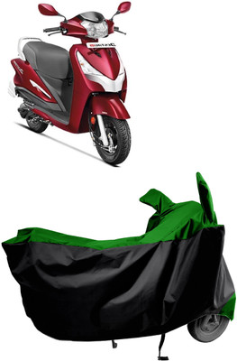 Amexride Two Wheeler Cover for Hero(Destini 125, Green, Black)