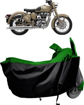 Amexride Two Wheeler Cover for Royal Enfield(Classic 500, Green)