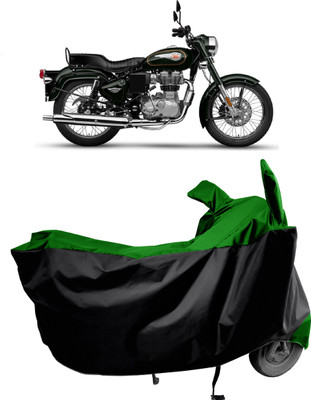 Amexride Two Wheeler Cover for Royal Enfield(Standardv, Green, Black)