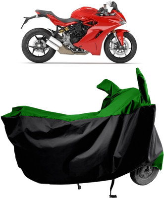 Amexride Two Wheeler Cover for Ducati(SuperSport, Green)