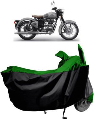 Amexride Two Wheeler Cover for Royal Enfield(Classic Gunmetal BS6, Green)