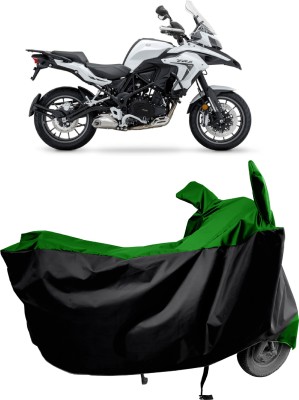 Amexride Two Wheeler Cover for Benelli(TRK 502, Green, Black)