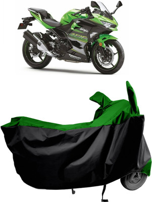Amexride Two Wheeler Cover for Kawasaki(Ninja 400, Green)