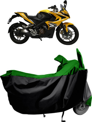 Amexride Two Wheeler Cover for Bajaj(Pulsar SS400 BS6, Green)