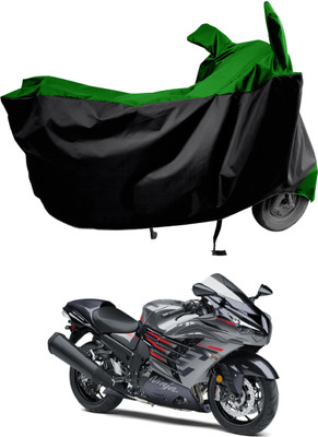 Amexride Two Wheeler Cover for Kawasaki(Ninja ZX-14R, Green)
