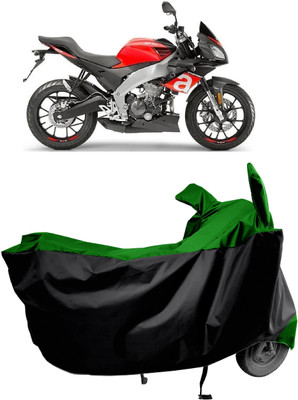 Amexride Two Wheeler Cover for Aprilia(Tuono 150, Green, Black)