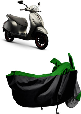 Amexride Two Wheeler Cover for Bajaj(Urbanite Chetak, Green)