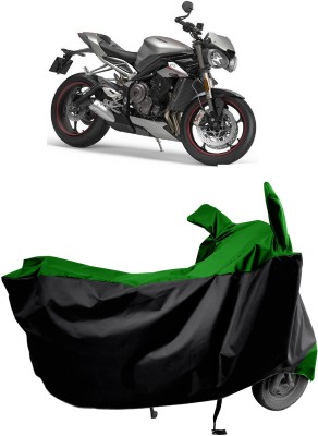 Amexride Two Wheeler Cover for Triumph(Street Triple RS BS6, Green)