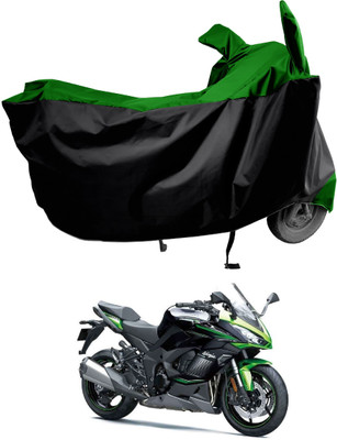 Amexride Two Wheeler Cover for Kawasaki(Ninja 1000, Green)