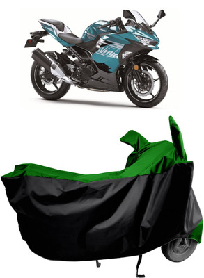Amexride Two Wheeler Cover for Kawasaki(Ninja 400 BS6, Green)
