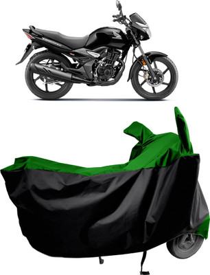 Amexride Two Wheeler Cover for Honda(Unicorn, Green)