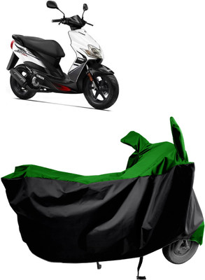Amexride Two Wheeler Cover for Yamaha(Jog R, Green, Black)