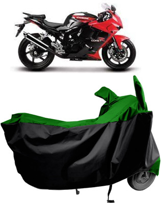 Amexride Two Wheeler Cover for Kinetic(Comet, Green)