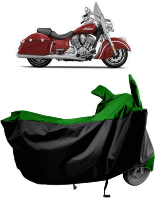 Amexride Two Wheeler Cover for Indian(Springfield, Green)
