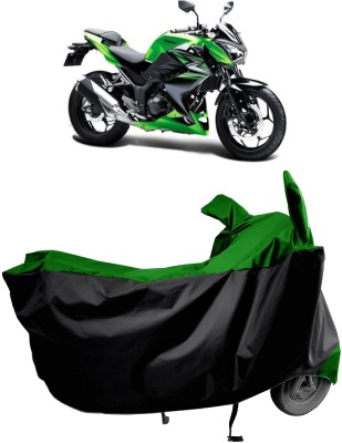 Amexride Two Wheeler Cover for Kawasaki(Z250 BS6, Green)