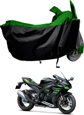 Amexride Two Wheeler Cover for Kawasaki(Ninja ZX-10R BS6, Green)