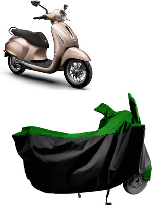 Amexride Two Wheeler Cover for Bajaj(New Chetak, Green)