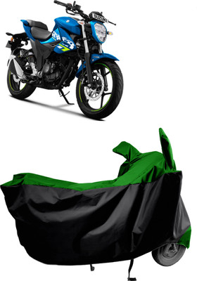 Amexride Two Wheeler Cover for Suzuki(Gixxer, Green)