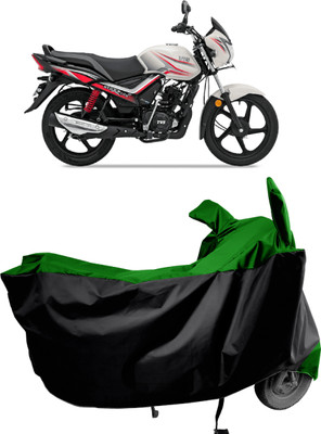 Amexride Two Wheeler Cover for TVS(Star City Plus BS6, Green)