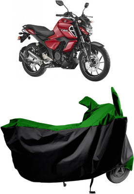 Amexride Two Wheeler Cover for Yamaha(FZ-S Fi Version 3.0 BS6, Green)