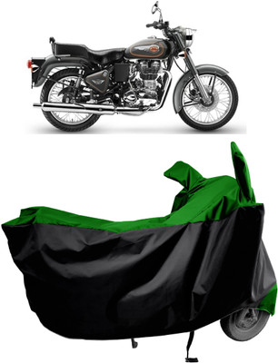 Amexride Two Wheeler Cover for Royal Enfield(Bullet 500, Green)