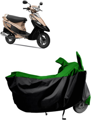 Amexride Two Wheeler Cover for TVS(Pep Plus BS6, Green)