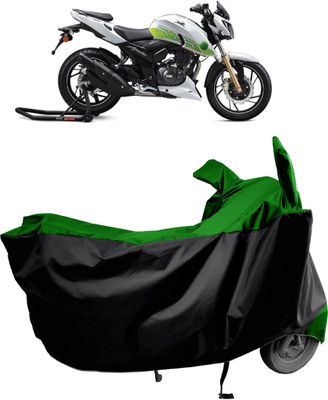 Amexride Two Wheeler Cover for TVS(Apache RTR 200 Fi E100, Green)