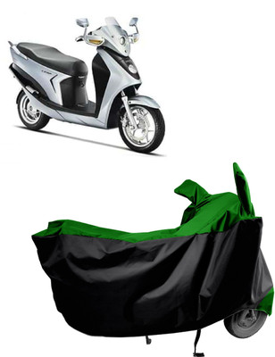 Amexride Two Wheeler Cover for Hero(Leap Hybrid SES, Green)