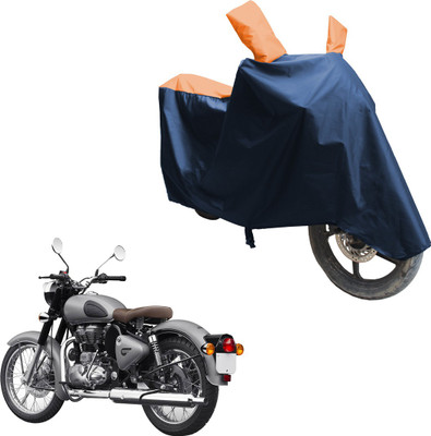 SS FOR YOUR SMART NEEDS Two Wheeler Cover for Royal Enfield(Classic 500, Blue, Orange)